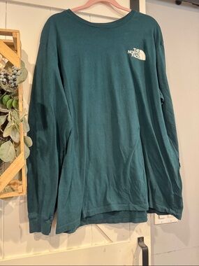 The North Face Long Sleeve Tee in Teal size XXL